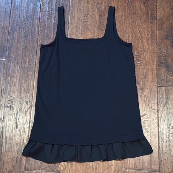 NWT! J. Crew Black Ruffled Sleeveless Tank Top - Picture 8 of 9